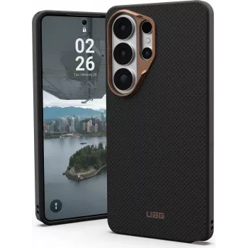 UAG Urban Armor Gear FIBR ARMR Dėklas su Magnetiniu Moduliu, skirtas Samsung Galaxy S26 Ultra, Juodas/Bronzinis