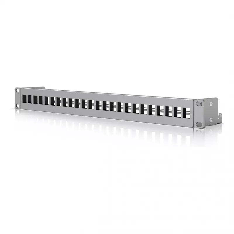 Ubiquiti Blank Keystone Patch Panel 24 Port, skirta UniFi stelažinei įrangai, 1U