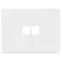 Ubiquiti UACC-WP-KEYSTONE-H-2P Universal Keystone sieninė plokštė (2 vnt.) – balta, vieno lizdo, ABS