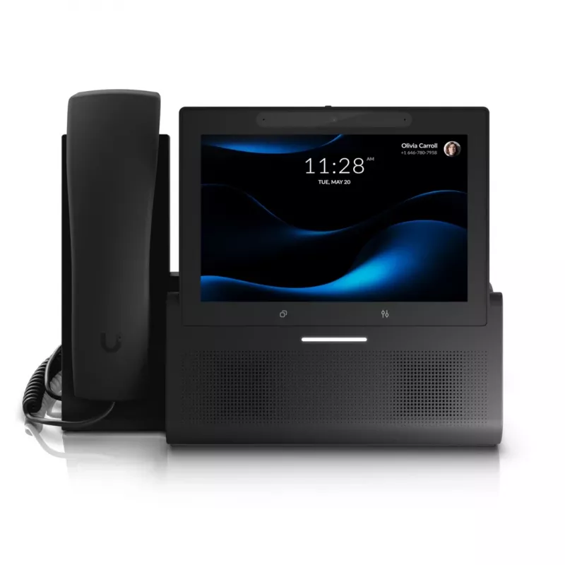 Ubiquiti UniFi Talk UTP-G3-Touch-Enterprise VoIP jutiklinio ekrano stalinis telefonas, juodas, Wi-Fi