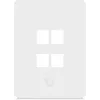 Ubiquiti Universal Keystone sieninė plokštė 4 prievadų vertikali – švari pritaikoma apdaila (UACC-WP-KEYSTONE-V-4P)