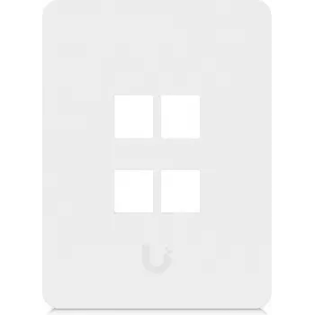 Ubiquiti Universal Keystone sieninė plokštė 4 prievadų vertikali – švari pritaikoma apdaila (UACC-WP-KEYSTONE-V-4P)