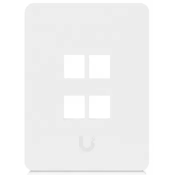 Ubiquiti Universal Keystone sieninė plokštė 4 prievadų vertikali – švari pritaikoma apdaila (UACC-WP-KEYSTONE-V-4P)