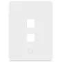 Ubiquiti Universal Keystone sieninė plokštė švari, pritaikoma apdaila, 2 prievadų vertikali (UACC-WP-KEYSTONE-V-2P)