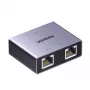 UGREEN 1 į 2 Gigabit Ethernet skirstytuvas, 1000Mbps LAN tinklo adapteris, RJ45 vyriškas į 2 moteriškus, pasyvus, juodas