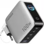 UGREEN 100W GaN Tech Nexode Pro 5-in-1 sieninis įkroviklis su išmaniuoju ekranu ir jutiklinio valdymo funkcija, 4x USB-C ir 1x USB-A, pilkas 65620