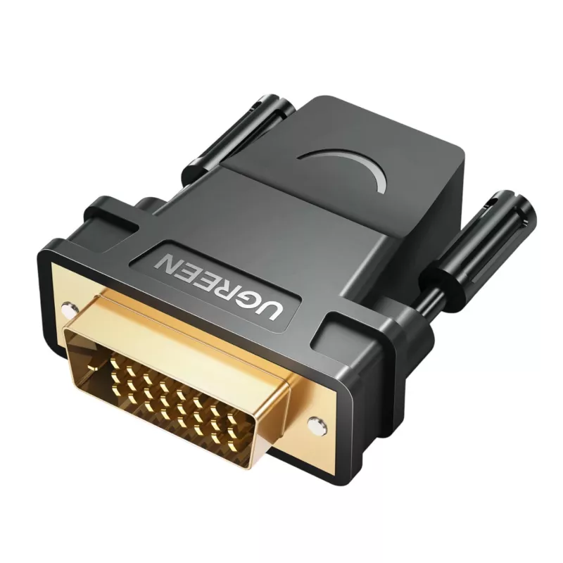 UGREEN 20124-20124 DVI (24+1) vyriškas į HDMI moterišką adapterį - juoda