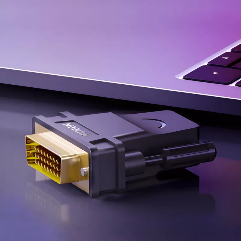 UGREEN 20124-20124 DVI (24+1) vyriškas į HDMI moterišką adapterį - juoda