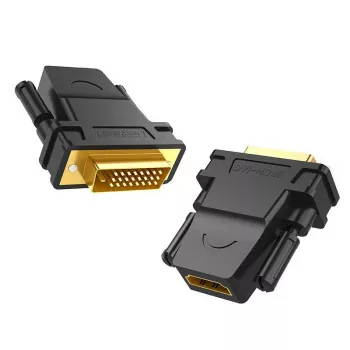 UGREEN 20124-20124 DVI (24+1) vyriškas į HDMI moterišką adapterį - juoda