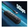 UGREEN 4-in-1 USB Hub 4x USB-A 3.0 PD DC 12V 0.25m Black (CM416 10915)