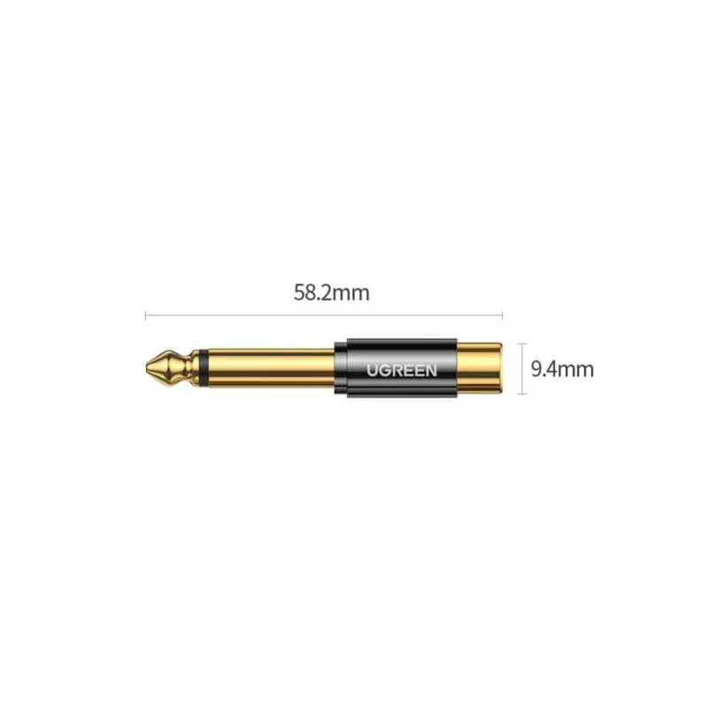 UGREEN 6.35mm Jack į RCA Female Gold Adapter AV169 80731