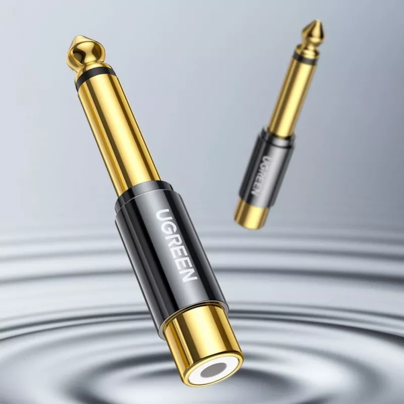 UGREEN 6.35mm Jack į RCA Female Gold Adapter AV169 80731