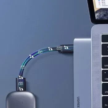 UGREEN 60559 USB-C dokavimo stotis 9-in-1 šakotuvas su 4K HDMI, 3x USB 3.0, Gigabit Ethernet, SD/MicroSD, 100W PD, sidabrinis