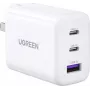 UGREEN 65W USB-C greitasis įkroviklis su USB-A prievadu - 3 prievadų sieninis įkroviklis, PD3.0/QC4.0+, ne GaN, juodas (90496)
