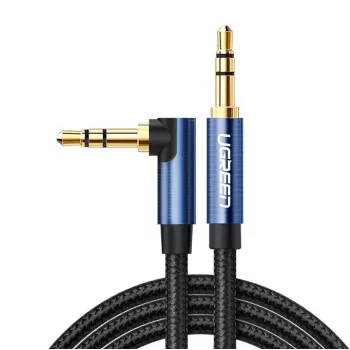 UGREEN AUX garso laidas 3,5 mm kampuotas kištukas 2 m mėlynas (AV112)