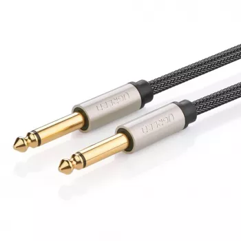 UGREEN AV128 10639 Mono TS kabelis 6,35mm Jack – 6,35mm Jack 3m – Pilka