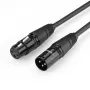 UGREEN AV130 XLR moteriškas į XLR vyrišką mikrofono kabelis - 3m (juodas)