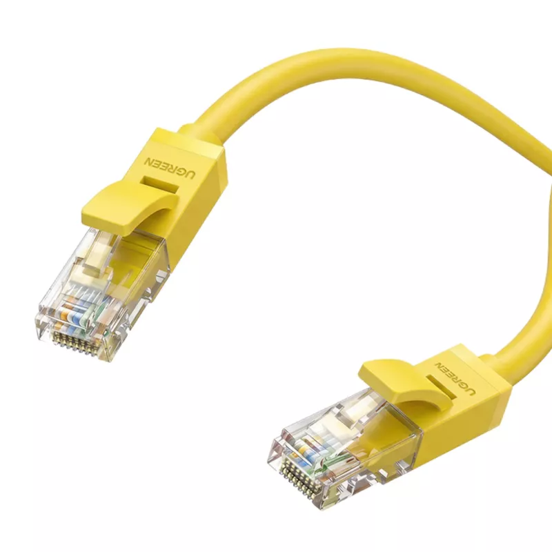 UGREEN Cat6 RJ45 Ethernet kabelis 2m geltonas - 1Gbps 250MHz UTP Patch kabelis