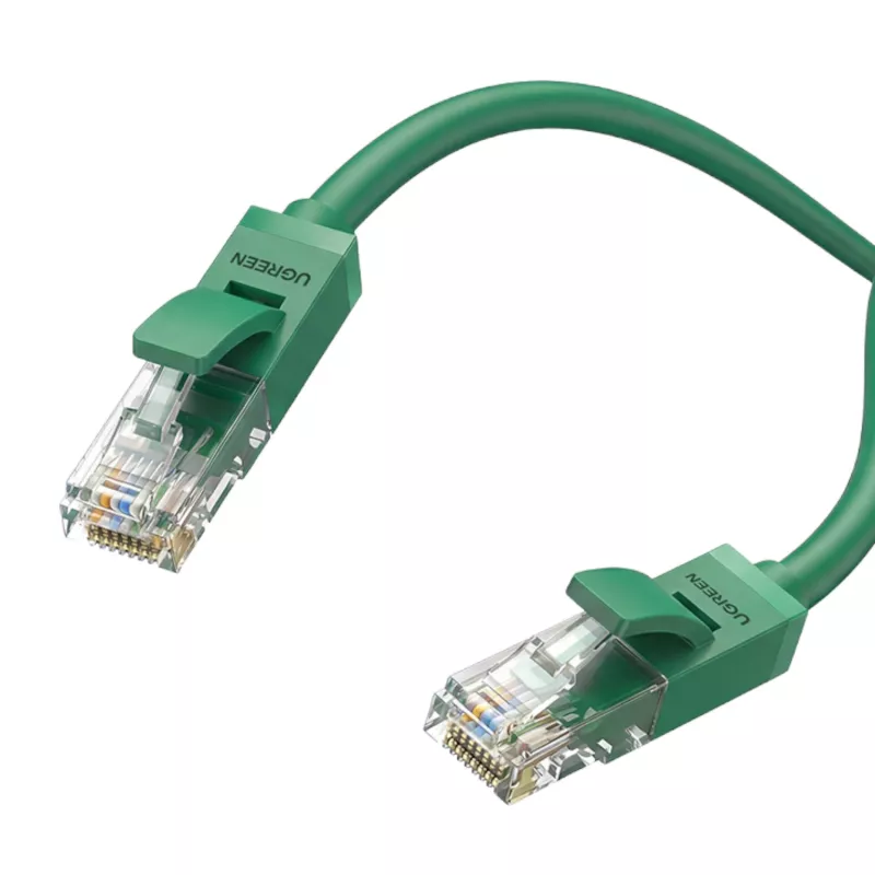 UGREEN Cat6 RJ45 Ethernet Patch Cable 0,5 m žalia - 1Gbps 250MHz UTP varinis tinklo LAN kabelis