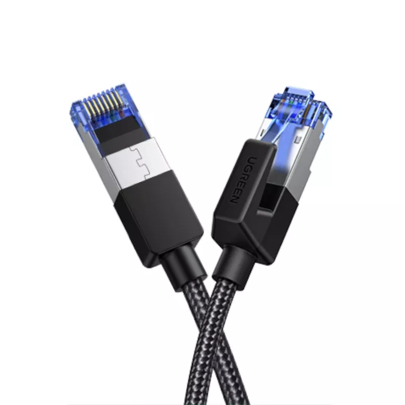 UGREEN Cat8 nailoninis pintas Ethernet kabelis - 40Gbps su moduliniais kištukais - 3m