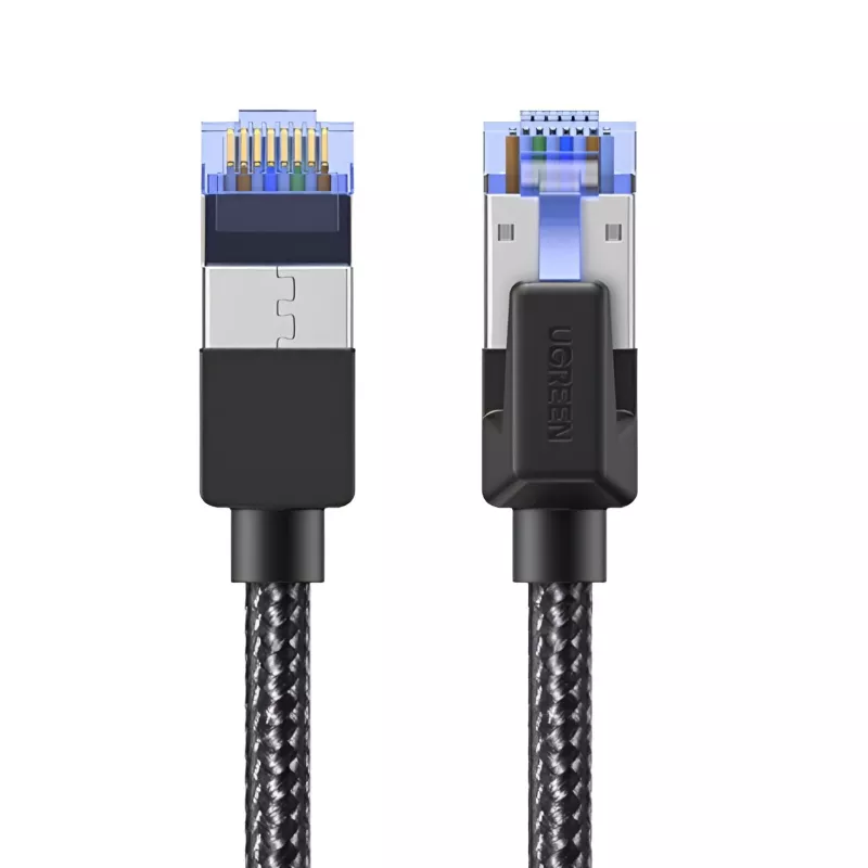 UGREEN Cat8 nailoninis pintas Ethernet kabelis - 40Gbps su moduliniais kištukais - 3m