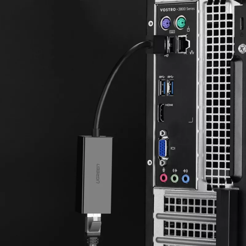 UGREEN CM111 USB 3.0 į RJ45 Gigabit Ethernet adapteris - juoda