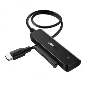 UGREEN CM321 USB-C į 2,5 colio SATA HDD/SSD keitiklio laidas 5Gbps juodos spalvos