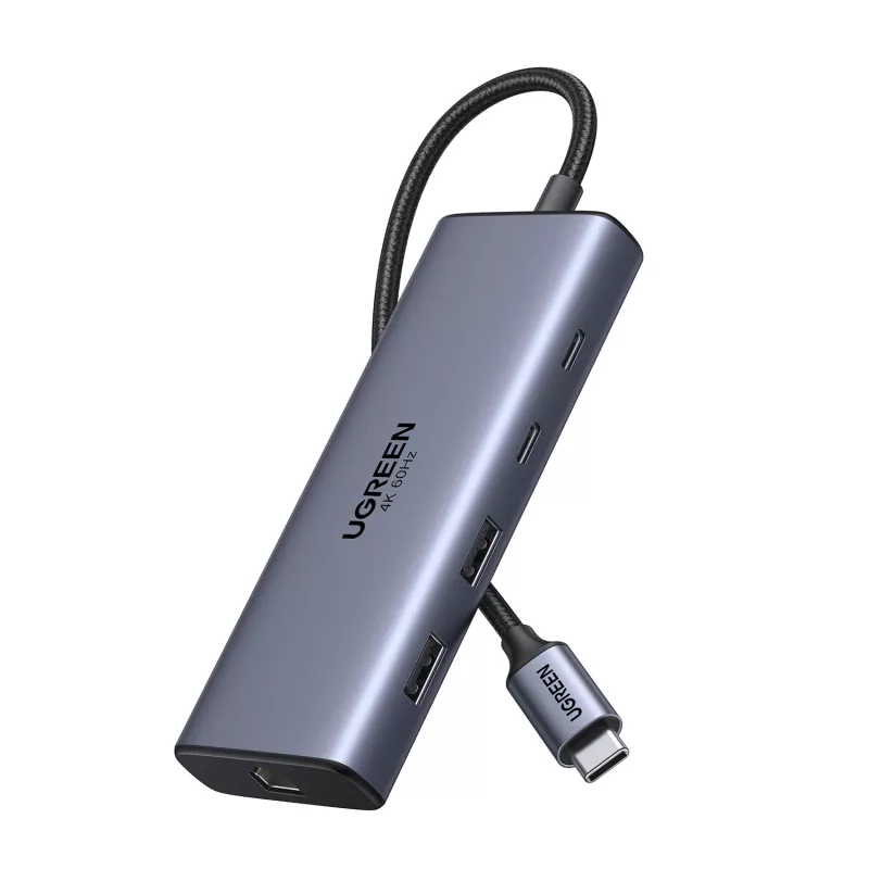 Ugreen CM639 USB-C 10-in-1 Hub with 2x HDMI, 2x USB, RJ45, SD/TF, PD 100W