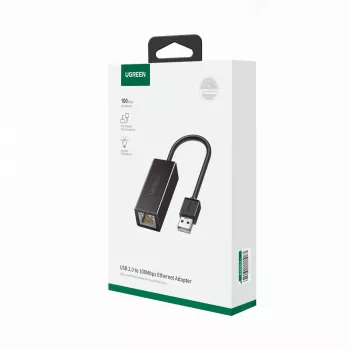 UGREEN CR110 USB 2.0 į RJ45 Ethernet adapteris - juoda