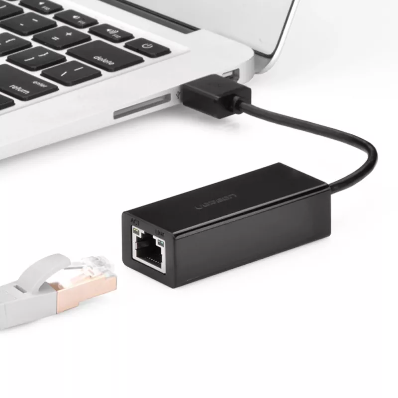 UGREEN CR110 USB 2.0 į RJ45 Ethernet adapteris - juoda