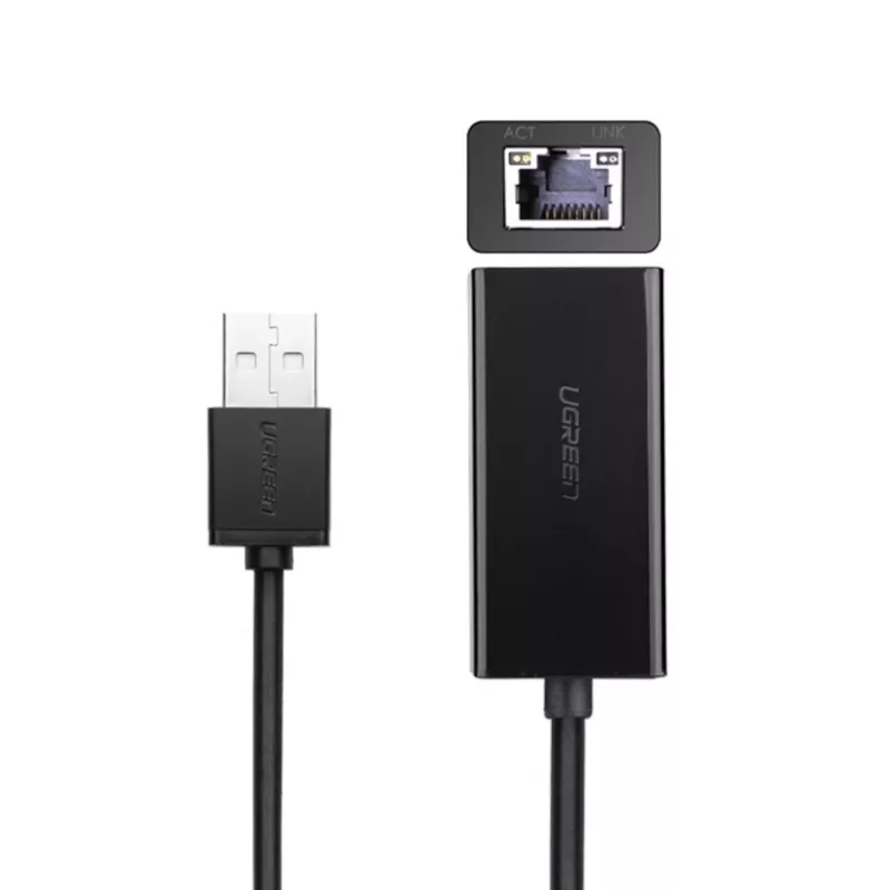 UGREEN CR110 USB 2.0 į RJ45 Ethernet adapteris - juoda