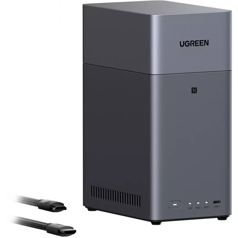 UGREEN DH2300 + 2x 6 TB Seagate IronWolf HDD rinkinys (juoda)