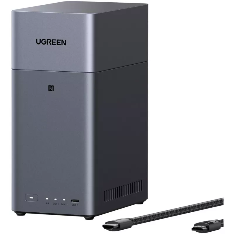 UGREEN DH2300 + 2x 6 TB Seagate IronWolf HDD rinkinys (juoda)