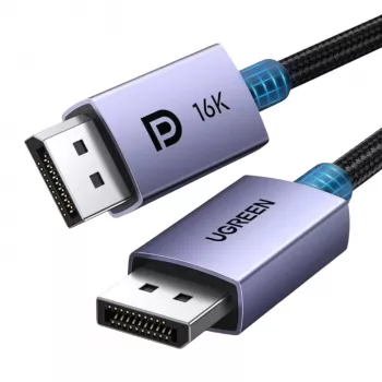 UGREEN DisplayPort 2.1 vyriškas į vyrišką 16K pintas kabelis 3M