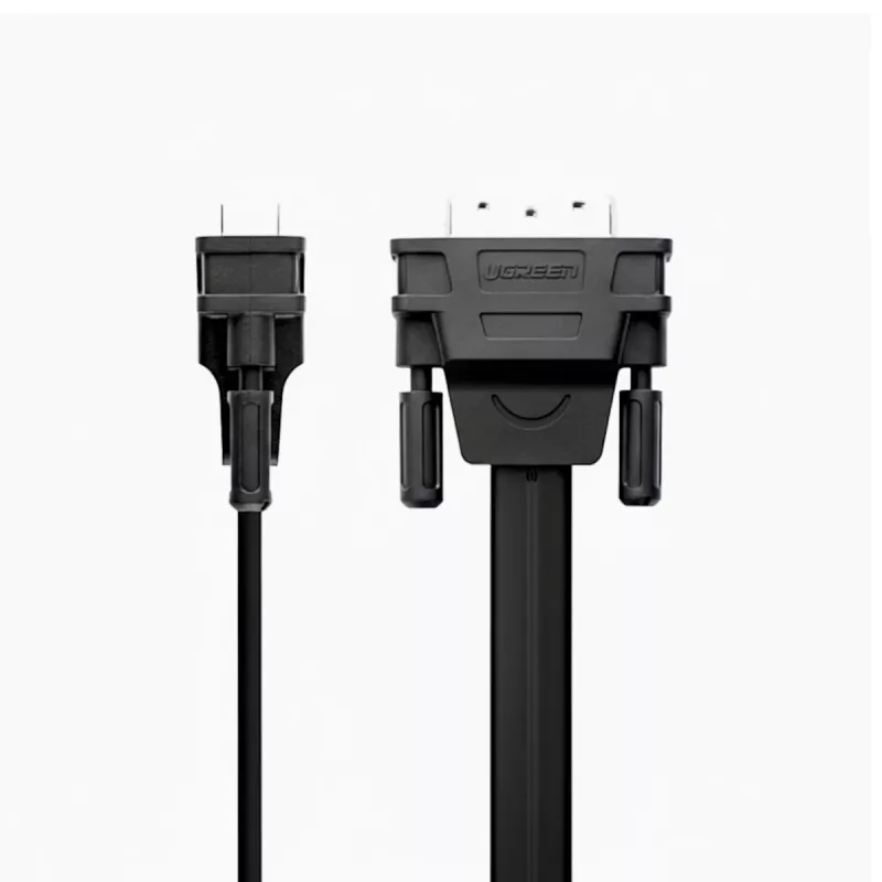 UGREEN DVI-D 24+1 į VGA aktyvus vaizdo adapteris (kištukas į lizdą) – juodos spalvos