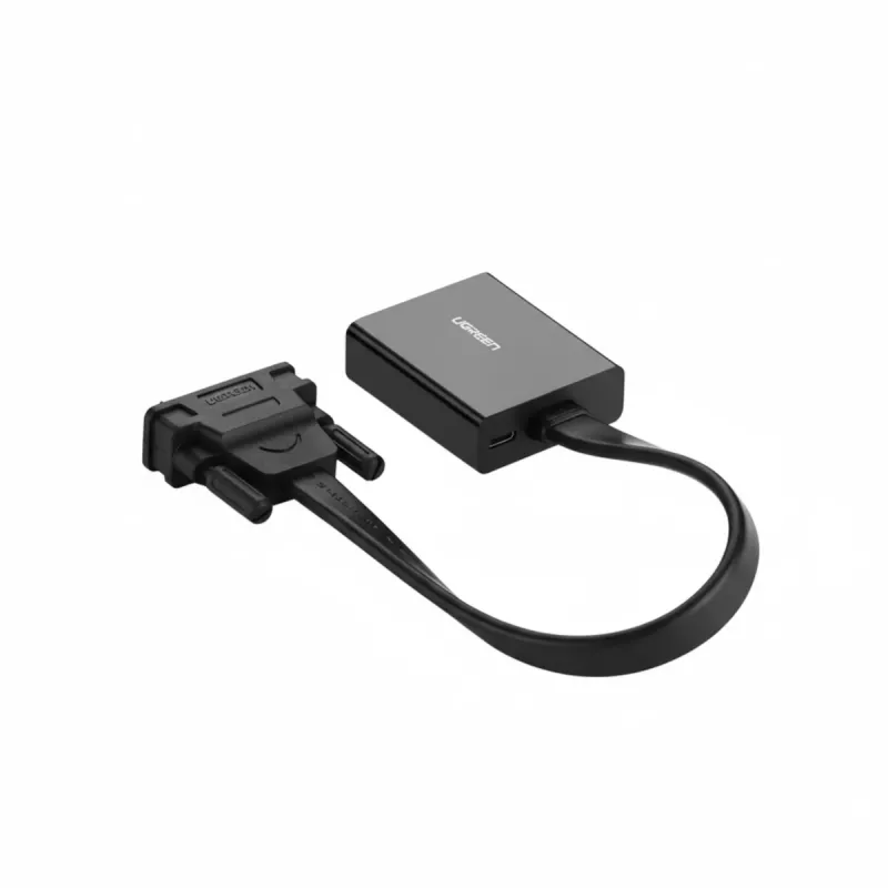 UGREEN DVI-D 24+1 į VGA aktyvus vaizdo adapteris (kištukas į lizdą) – juodos spalvos