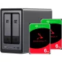 UGREEN DXP2800+ 2x Seagate IronWolf HDD rinkinys – 2 lizdų NAS su Intel Celeron N5105, 8 GB DDR4, 2x 2.5GbE, 2x 4 TB HDD
