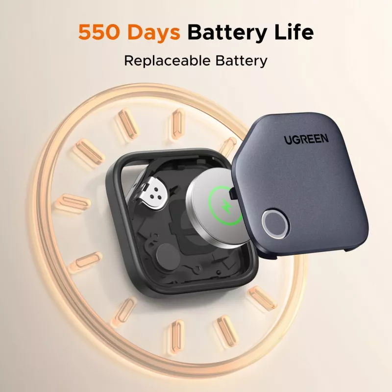 UGREEN FineTrack Bluetooth Tracker CM829, skirtas Samsung SmartThings, juodas