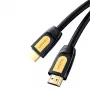 UGREEN HD101 HDMI 2.0 laidas 4K 60Hz 1m juodai-geltonas