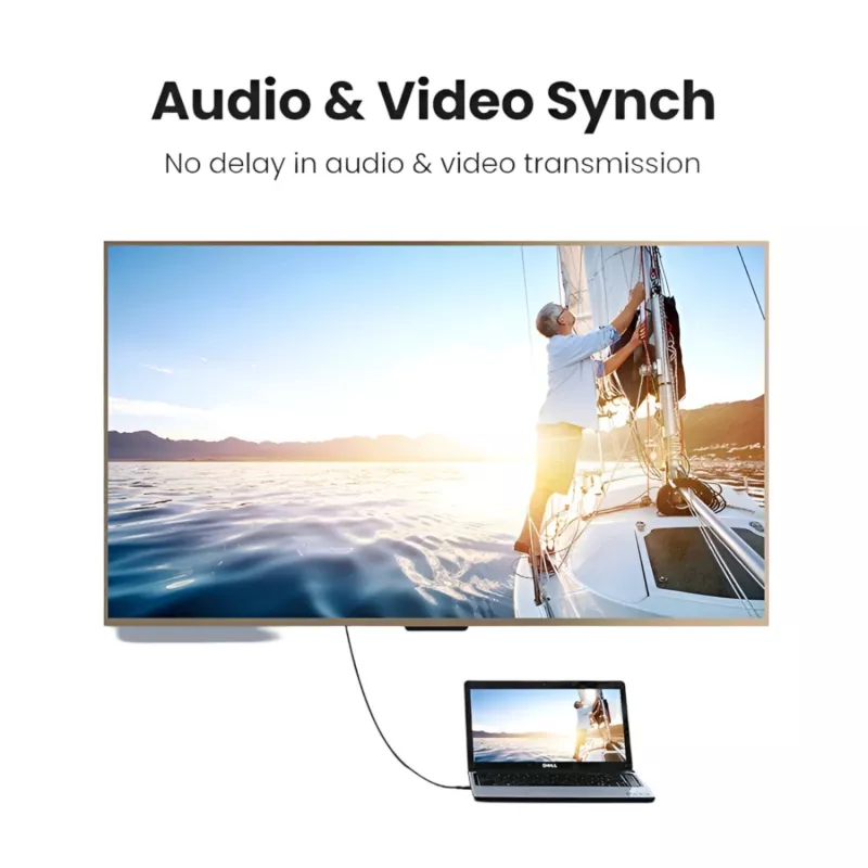 UGREEN HD101 HDMI 2.0 laidas 4K 60Hz 2m juodai-geltonas