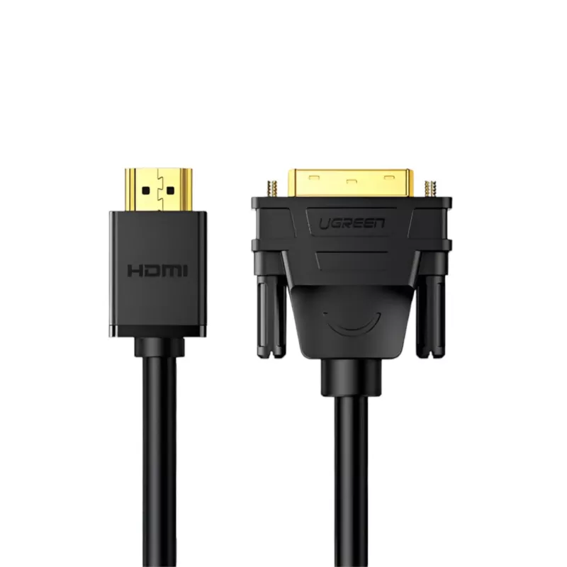 UGREEN HD106 HDMI į DVI laidas, 2 m, juodas, 1080p, auksu padengtas, trigubai ekranuotas