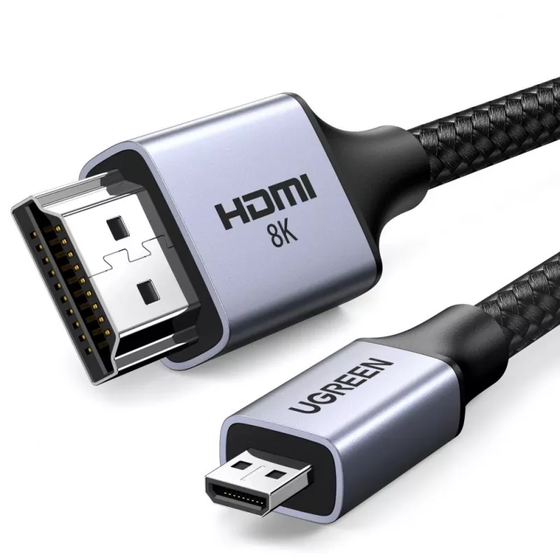 UGREEN HD164 Micro HDMI į HDMI 2.1 laidas 8K 2m pilkas