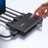 UGREEN HDMI 2.0 KVM jungiklis 2 į 1 iš, 2 kompiuteriai 1 monitorius, 4K@60Hz, 3 prievadų USB 2.0 šakotuvas, mygtuko ir sparčiųjų klavišų perjungimas, aliuminio lydinys, HDCP 2.2, HDR10