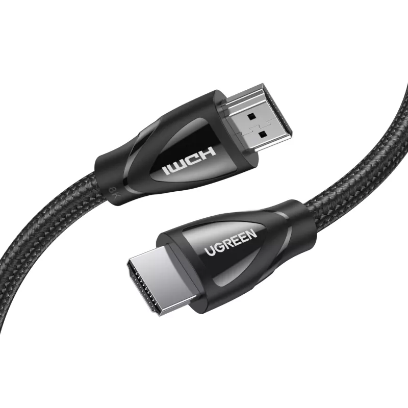 UGREEN HDMI 2.1 laidas, vyras į vyrą, 1 m (8K@60Hz | 4K@120Hz) - juoda