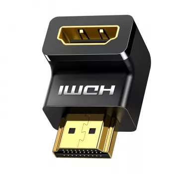 UGREEN HDMI kampinis adapteris 90 laipsnių žemyn 4K 60Hz HD112 juodas