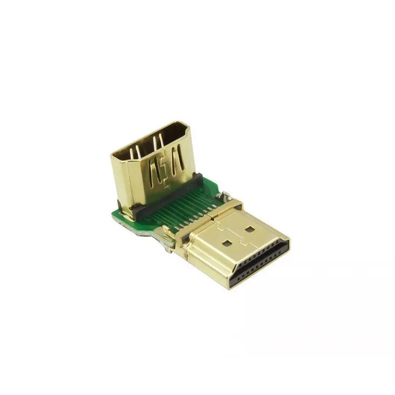 UGREEN HDMI kampinis adapteris 90 laipsnių žemyn 4K 60Hz HD112 juodas