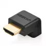 UGREEN HDMI kampinis adapteris 90 laipsnių žemyn 4K 60Hz HD112 juodas