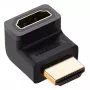 UGREEN HDMI vyriškas į moterišką adapteris HD112 juodas
