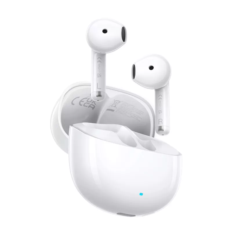 UGREEN Lightbuds Basic pusiau į ausį įdedamos belaidės ausinės, Bluetooth 5.3, 30h baterija, IPX5, baltos