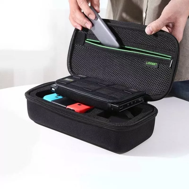UGREEN LP145 apsauginis dėklas, skirtas Nintendo Switch, EVA kietas korpusas, Oxford juoda